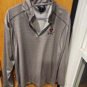 University of Virginia Gray Quarter-Zip Pullover